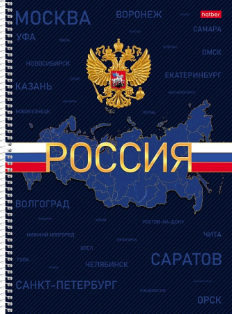 Тетрадь А4 тверд.обл. гребень 160л Россия