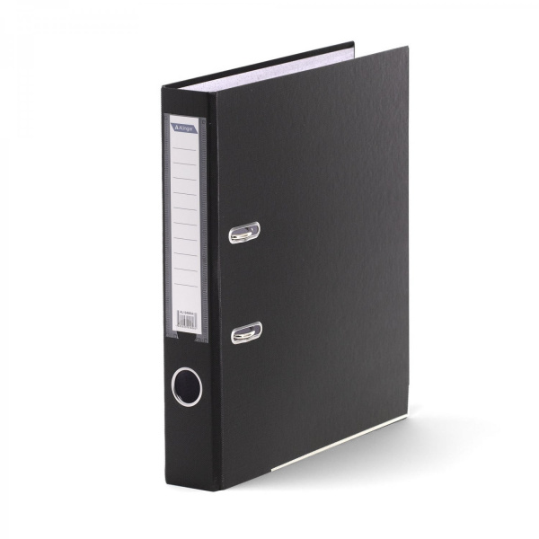 Регистратор 50мм ПВХ черный, метал. уголки