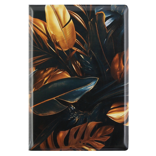 Обложка/паспорта "Листья" ПВХ, без уголков