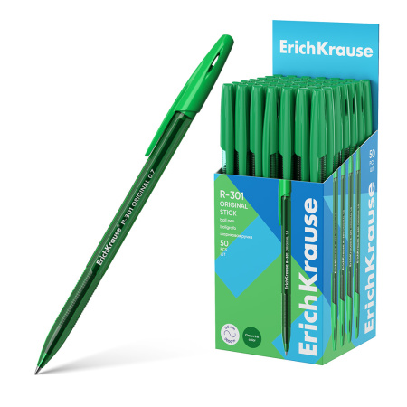 Ручка шарик. EK R-301 Original Stick зеленая 1,0мм