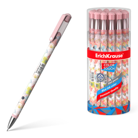 Ручка гель ЕК ColorTouch Flower Cocktail синяя, 0,38мм