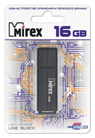 Флэшка 16Gb Line черная