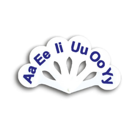 Касса-веер гласных букв английск.алфавита