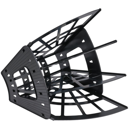 Лоток веер 4 секции черный