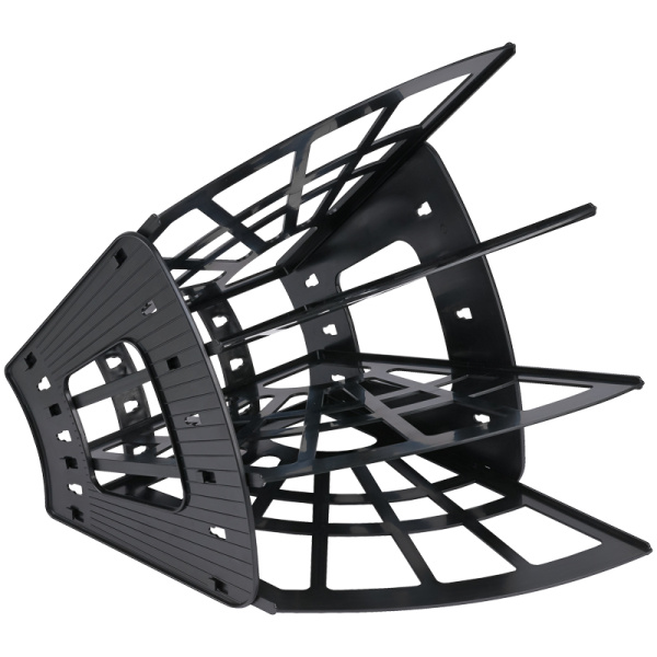 Лоток веер 4 секции черный