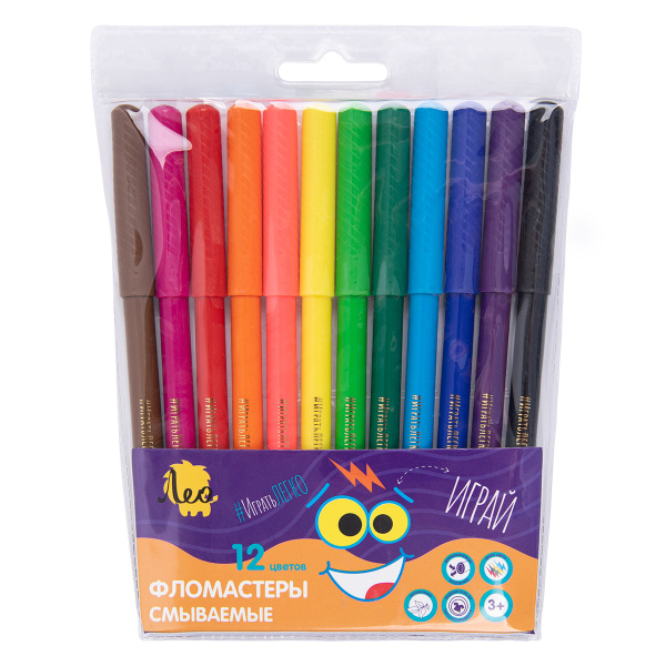 Фломастеры Играй 12цв