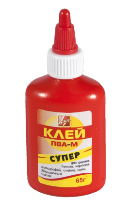 Клей ПВА   65гр. Супер (красный флакон)