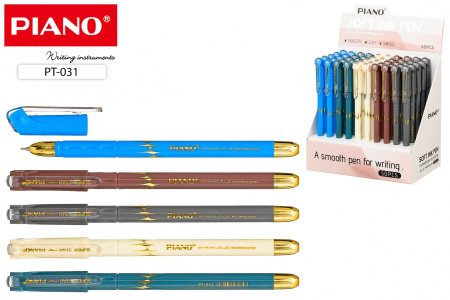 Ручка шарик. Piano маслян. осн., синяя, 0,5мм, цв.корп