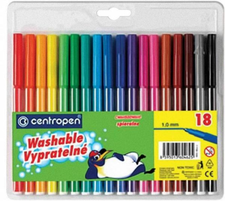 Фломастеры смываемые 18цв. блистерн. уп.