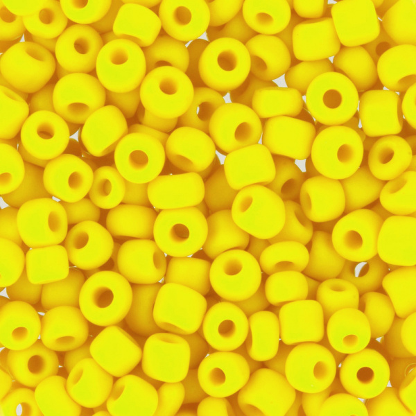Бисер желтый 3мм 10гр круглый матовый (0041М-0050М)