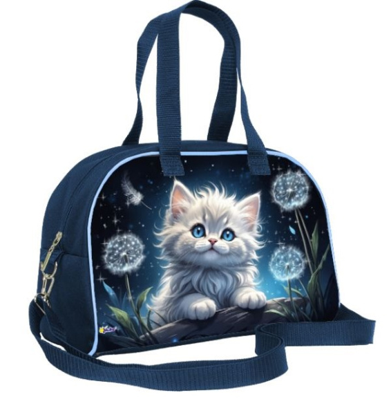 Сумка для внешкольных занятий Котик в одуванчиках, регулир. ремен