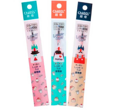 Стержень гель "пиши-стирай" 0,38мм, 12,9см, синий