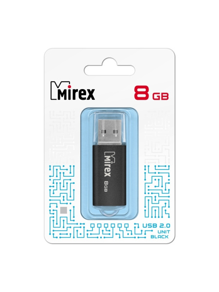 Флэшка  8Gb Unit чёрный, метал.корпус
