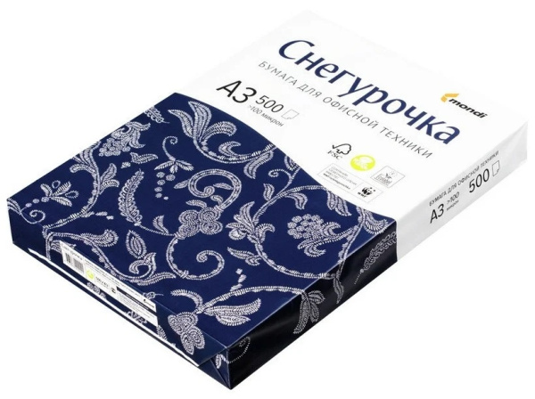 Бумага А3 Снегурочка /С/ 80гр/м 500л для офисн. техники
