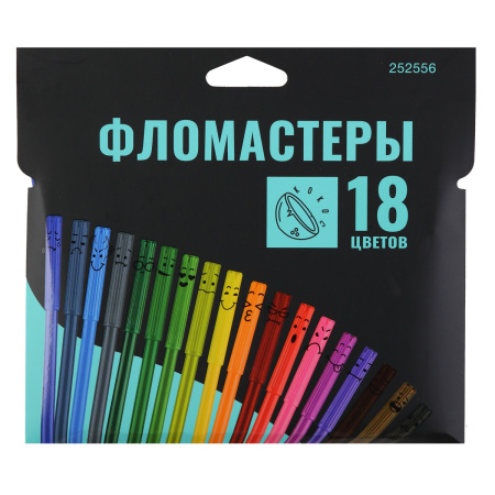 Фломастеры Ergo Light 18цв. смываемые