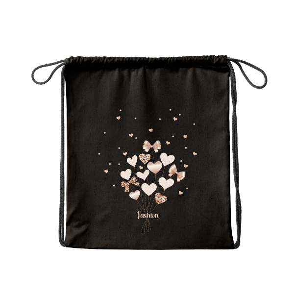 Мешок для обуви Fashion hearts глиттер 36*44cм