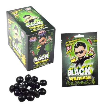 Жевательная конфета "Black Челендж" 15гр (20шт)