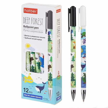 Ручка шарик. Hatber Deep Forest синяя 0,7ммАКЦИЯ