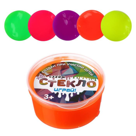 Слайм "Стекло" Неон ассорти 50гр
