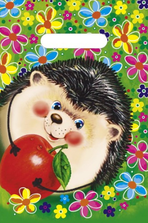 Пакет выруб.ручка 20х30=30мкм Ёжик (неусил.ручка)