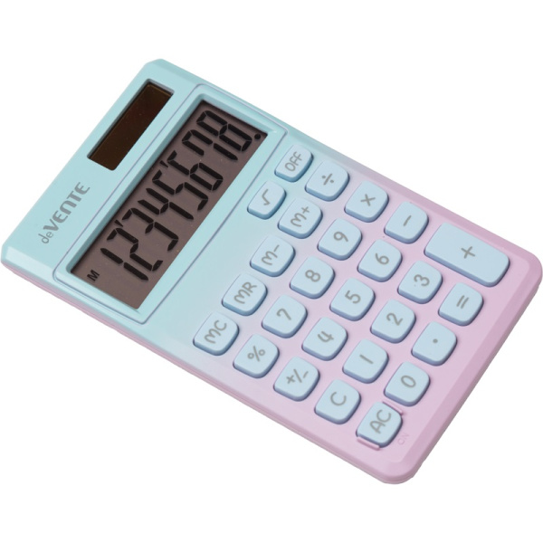Калькулятор  карман.  8разр. Degrade голубой с розовым