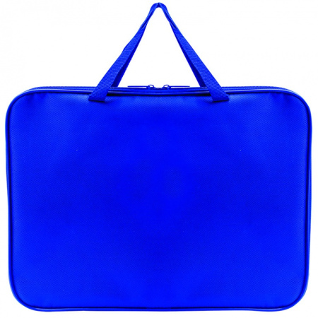 Папка с ручками А4   Синяя  ткань