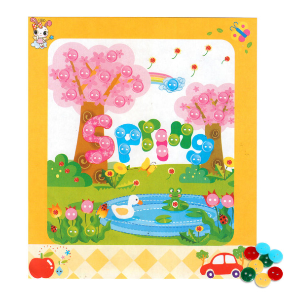 Мозаика из пуговиц А5 Дерево 2