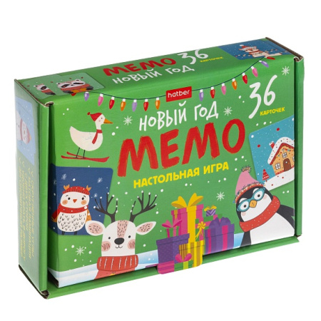 Игра настольная МЕМО-Новый год, 36карточек