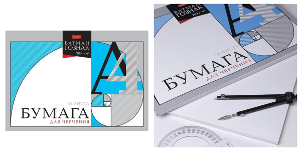 Папка/черчение А4 24л. 200гр/м2  Гармоническая пропорция, на скле