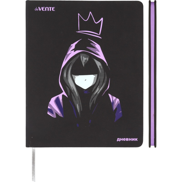 Дневник шк. 7БЦ/д. I`m queen, иск.кожа, шелкограф.