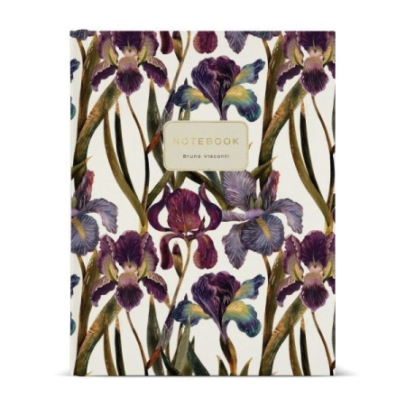 Тетрадь блок/кольцах 80л Flora. Ирисы