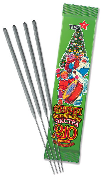 яБенгальские свечи h210мм Экстра в пакете 6шт