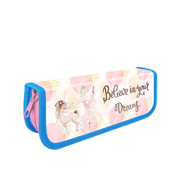 Пенал 1отд.  узкий/д  Балерина и единорог