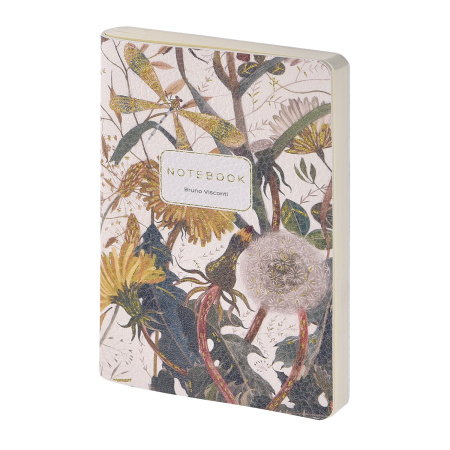 Тетрадь линия А6 60л Flora. Summer greens, экокожа
