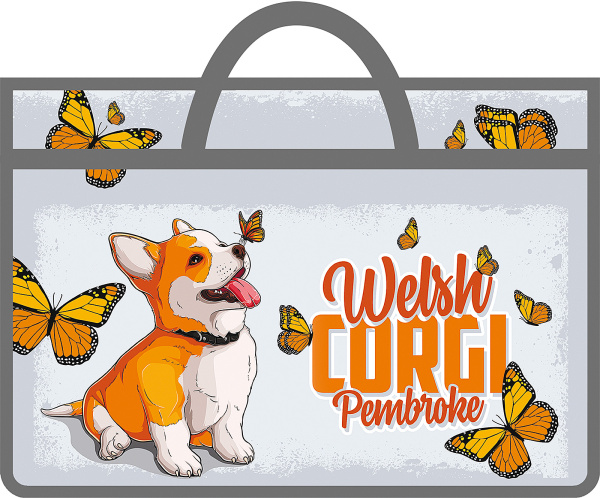 Папка с ручками А3  пластик Игривый щенок