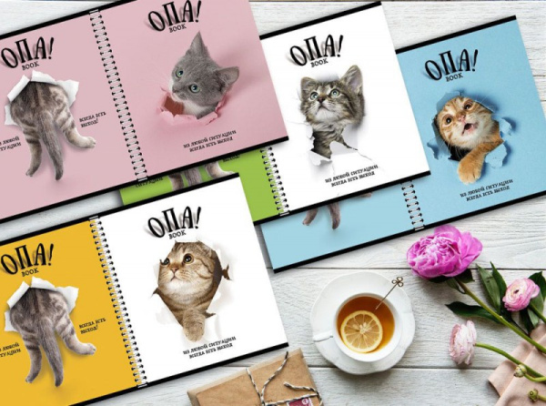 Тетрадь гребень  96л Опа! (перевёртыш) клетка/линия