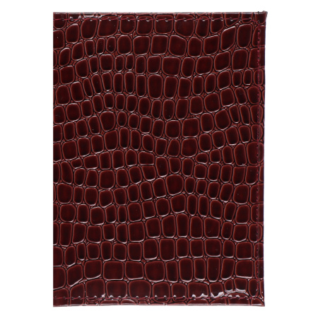Обложка/паспорта "Croco" сливовая иск. кожа, лак, тиснение