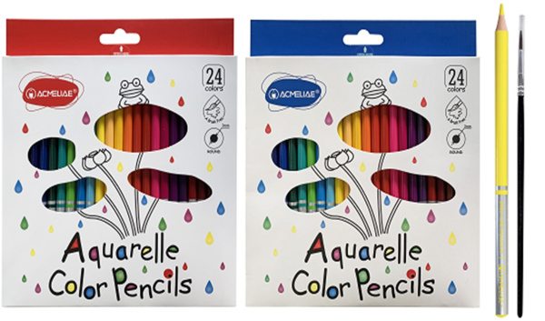 Карандаши .Акварель Acmelia 24цв.+кисть