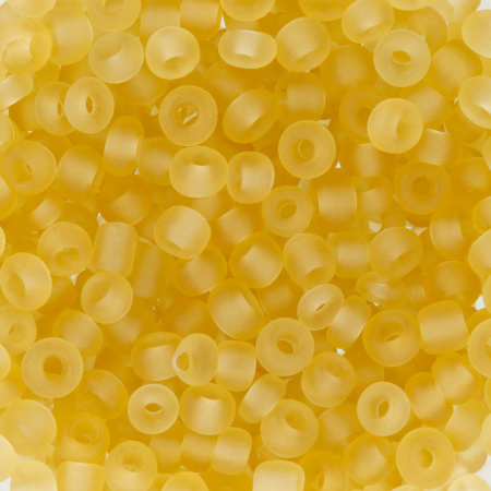 Бисер золотой 3мм 10гр круглый матовый прозрачный (0001М-0016М)