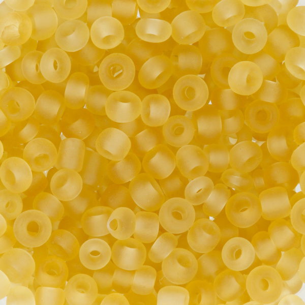 Бисер золотой 3мм 10гр круглый матовый прозрачный (0001М-0016М)