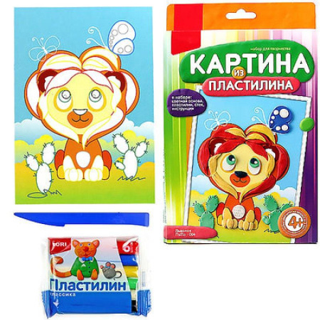 Картина из пластилина "Львенок"
