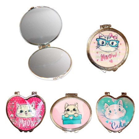Зеркало складное 3D Котики  7см
