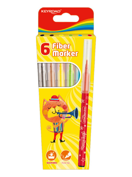 Фломастеры  6цв Keyroad