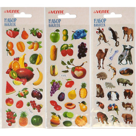 Наклейки д/творчества Set 2 7x17см, объемные, многораз