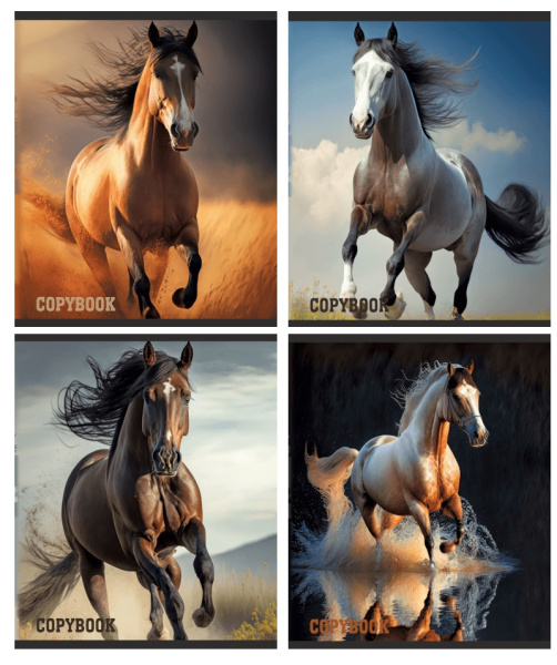 Тетрадь 48л Кони