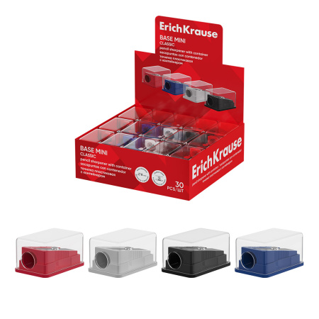 Точилка пластик с контейнером  1отв. Base Mini Classic