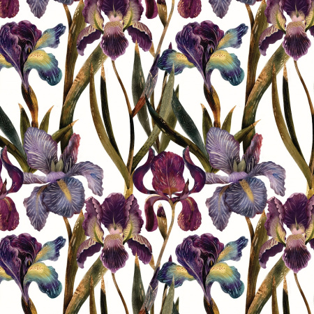 Подарочная бумага Flora. Ирисы 70*100см