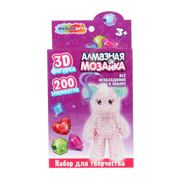 Алмазная мозаика Брелок Мишка