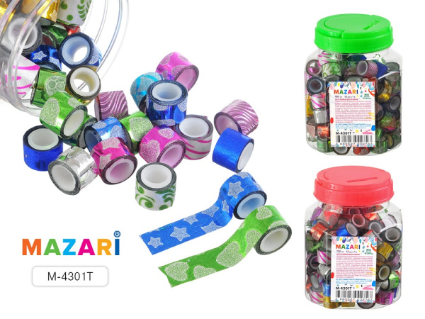 Скотч  декоративный 12мм*1,0м  с блестками