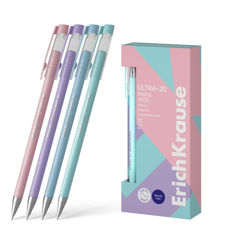Ручка шарик. EK Ultra-20 Stick Pastel 0,7мм, синяя